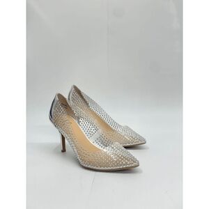 INC International Concepts Women's Zitah Embellished Pumps - Silver Vinyl 8.5W